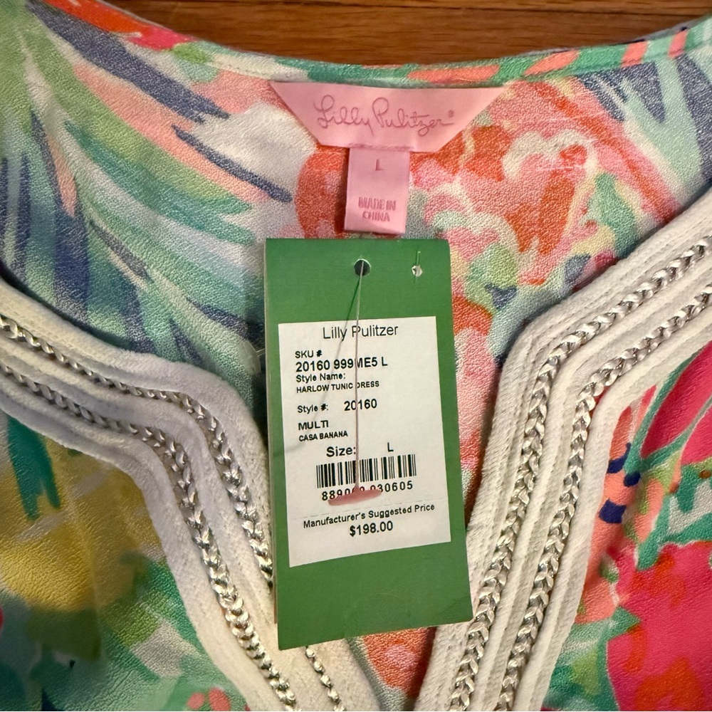 Lilly Pulitzer NWT Harlow Tunic Dress in Casa Banana print size L - Picture 4 of 8